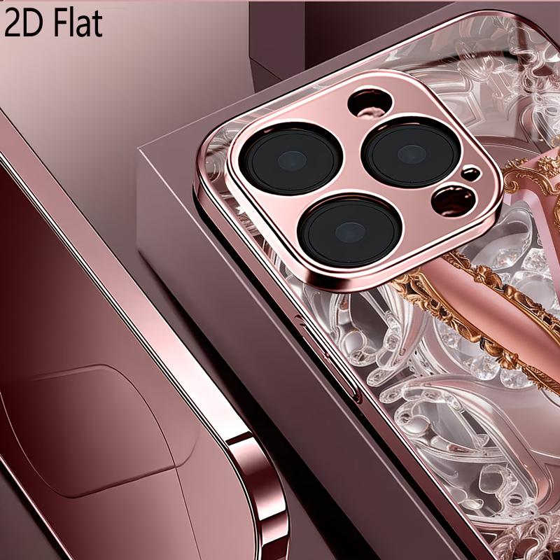 V Relief 2DПлоская Для iPhone17 18 16 15 14 13 12 11 Pro Max XS XR 8 7Plus Чехол для телефона Ударопрочный Защитная задняя крышка