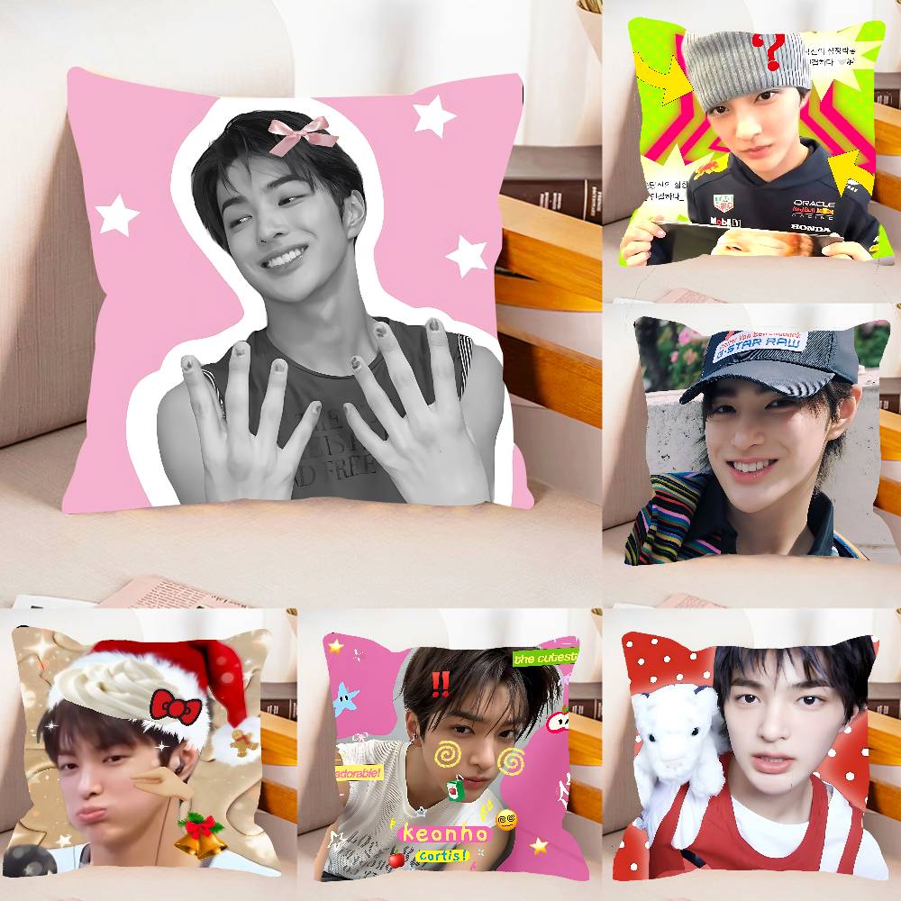 CORTIS KEONHO Case Plush Fabric Soft Pillowcase Double Sided Print Cushion Cover Household Gifts