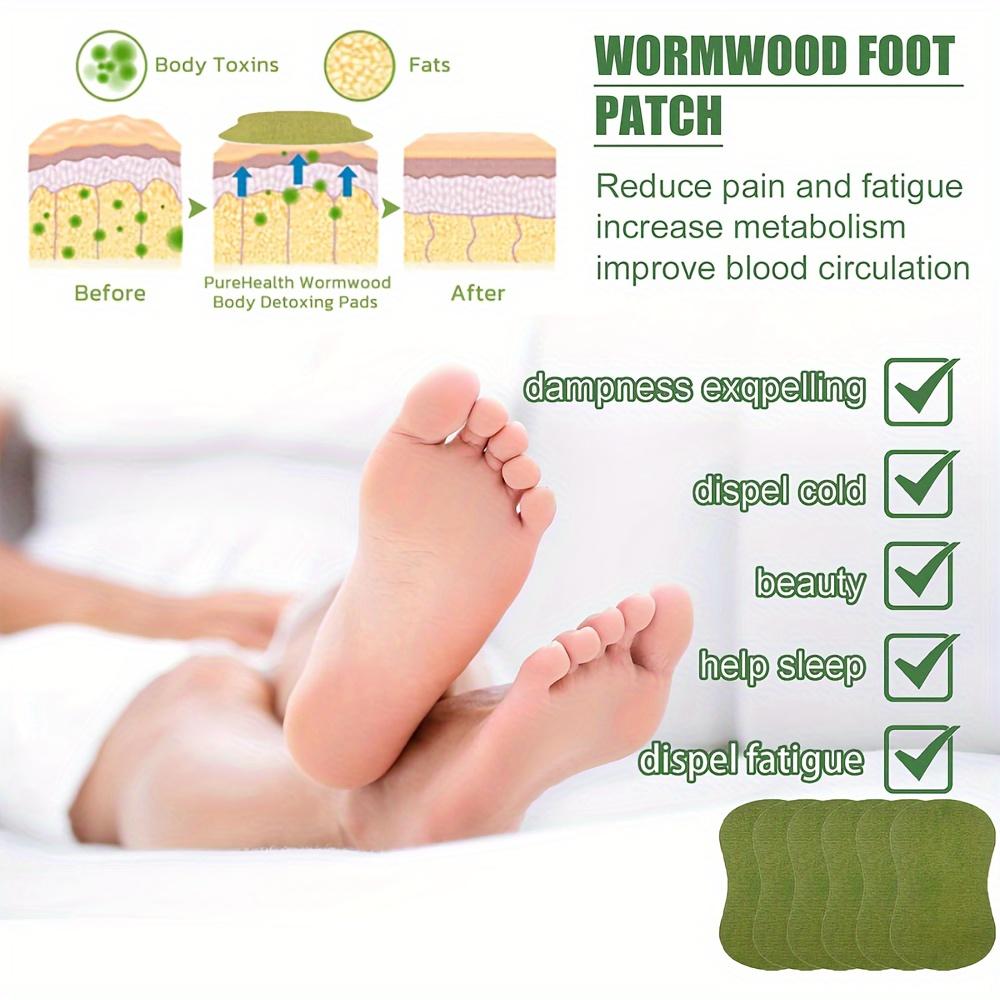 10/30 шт. Полынный пластырь для ног, пластырь для снятия усталости и боли в пятках, снимающий стресс, детоксикация, помощь в засыпании, детокс-пластырь для тела