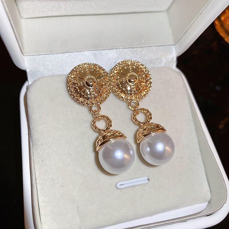 Винтажные серьги-кисточки в виде круглых цветов из серебряной иглы - Ретро металлические гвоздики для женщин