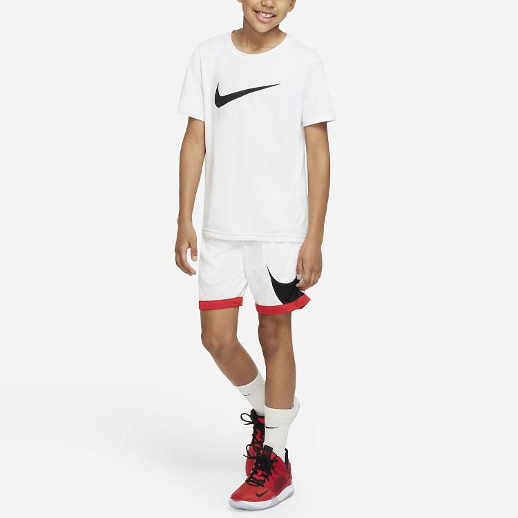 Nike Dri-FIT Logo Patchwork Mid Rise Летние свободные баскетбольные шорты Детские шорты DM8186-101