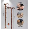 Handmade Dragon Canes Pine Carving Walking Ergonomic Stick New Wooden Walking Canes  for Men Women