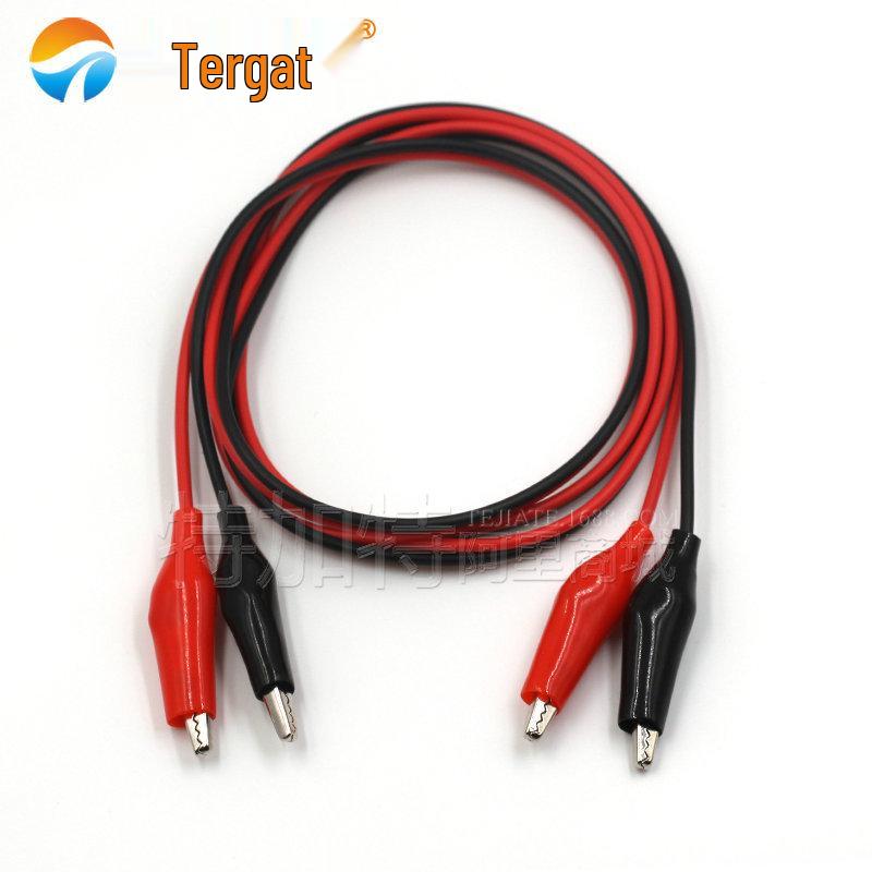 1m Red & Black Double-Headed Alligator Clip Test Leads with 4 Clips (2-to-2 Configuration)
