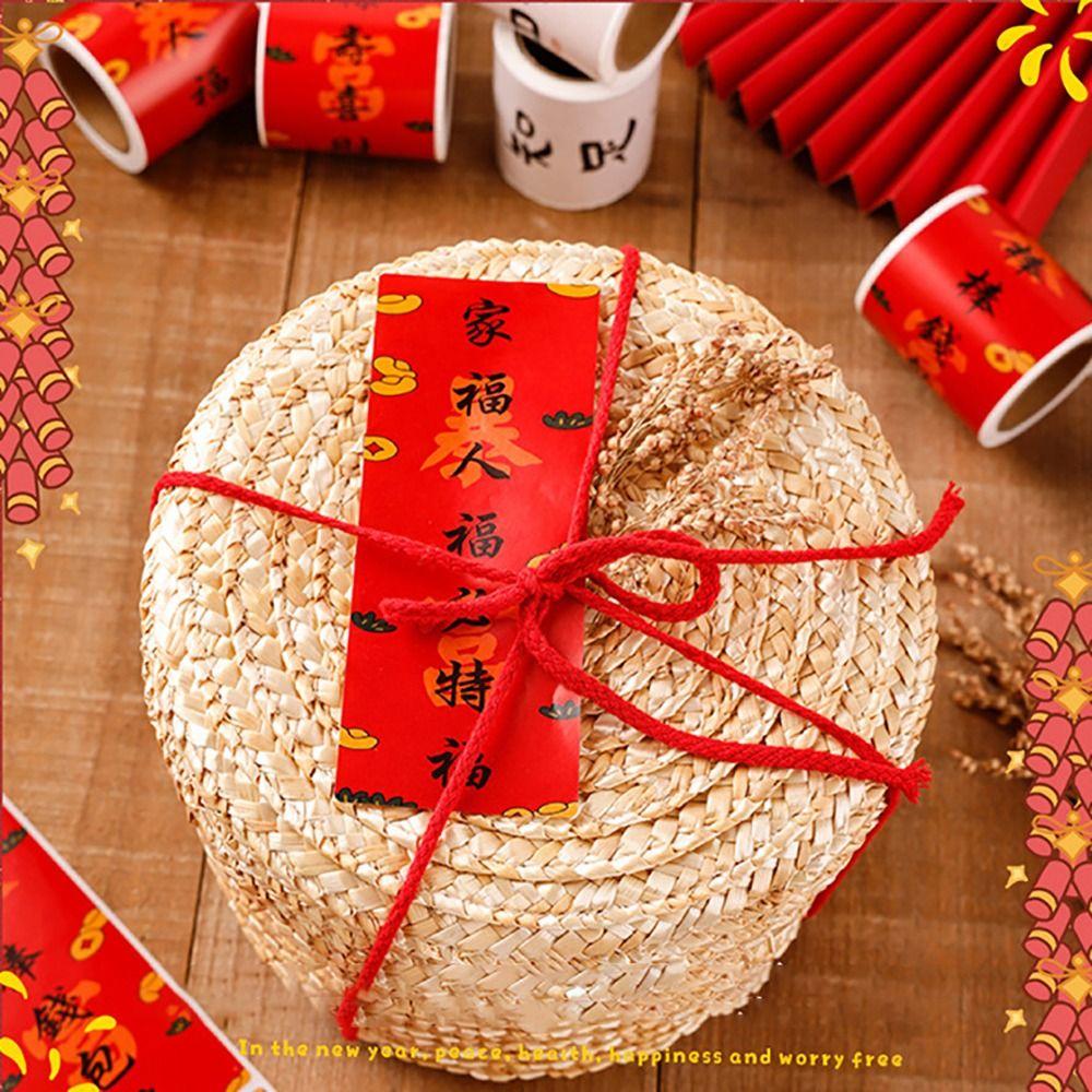 50 шт. наилучшие пожелания упаковочная коробка запечатывающие этикетки красные белые благословения наклейка упаковочные наклейки подарочные