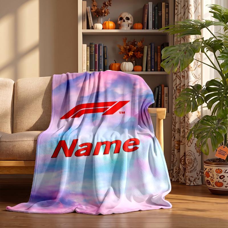 F1 Custom Flannel Blankets Soft Warm Cozy Throws for Home Decor Holiday Gifts