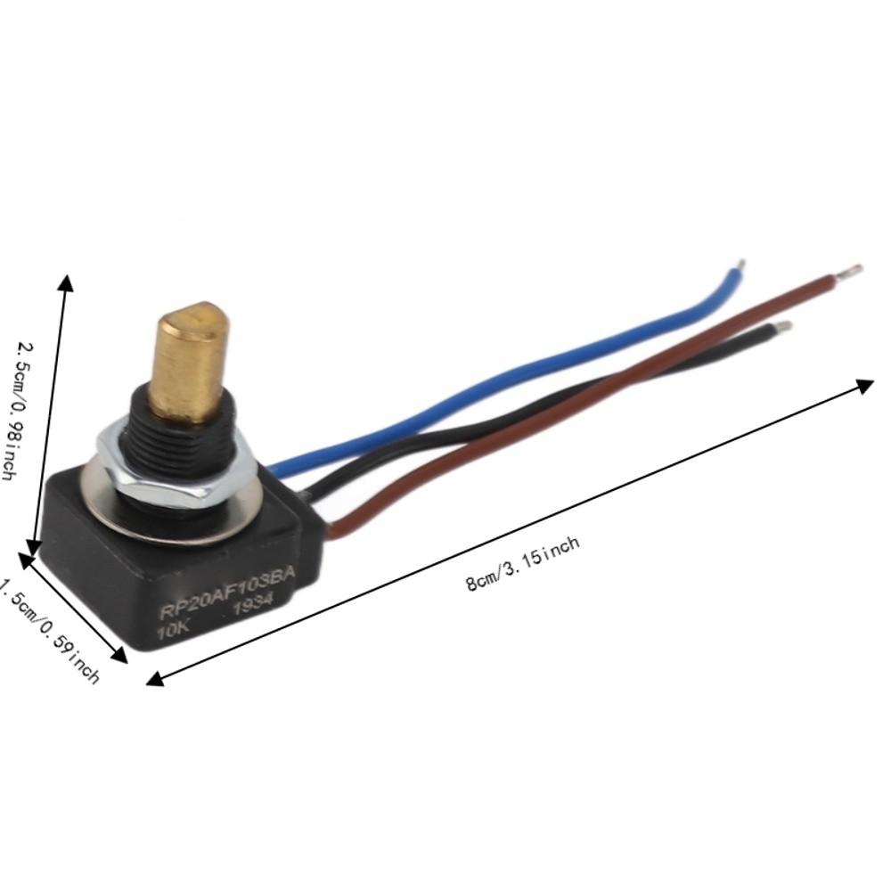 10K Ohm Adjustable Resistance 3 Pin Connector Wire Potentiometer Audio Control