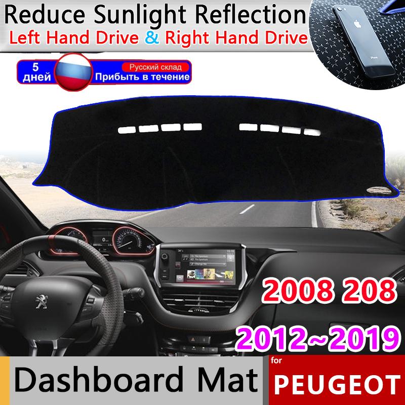 for Peugeot 208 2012~ Anti-Slip Mat Dashboard Cover Pad Sunshade Dashmat Protect Carpet Accessories Active Allure GTI 2015