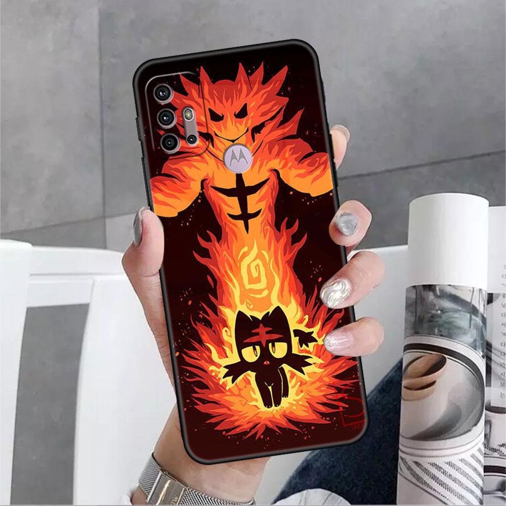 Крутой чехол с изображением покемона Пикачу для Motorola G30 G60 Edge 20 G9 G22 G8 Power G31 G500 G50 30 Pro, черный мягкий чехол для телефона