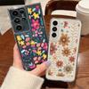 Cartoon Flower Transparent Case For Samsung Galaxy S25 S24 S22 Ultra S23 S24 FE A17 A56 A16 A36 A26 A55 A15 A25 A54 5G Clear Soft TPU Phone Cover