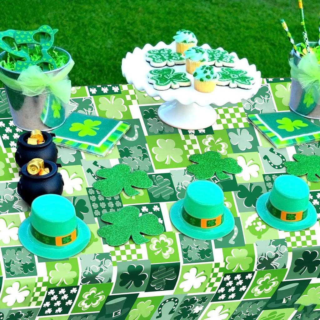 Улица. Праздничная скатерть на День Святого Патрика Ирландское украшение Одноразовая пластиковая скатерть Украшения Принадлежности