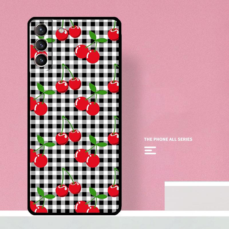 Чехол для телефона Food Fruit Red Cherry для Samsung Galaxy S26 S23 Ultra S20 S21 S22 S24 S25 Plus S10 S25 FE Cover Coque