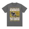 Japanese Rat Show Me The Cheese Funny Graphic T Shirt Unisex Women Retro Gothic Clothing T-shirts Harajuku Oversized Cotton T-shirt