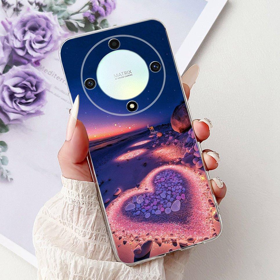 Крутой Стиль Чехол для Телефона с Узором Тигра и Дракона Для Honor X9B X6B X7B X8B Прозрачный Мягкий Силикон ТПУ Задняя Крышка Huawei HonorX9B Чехлы