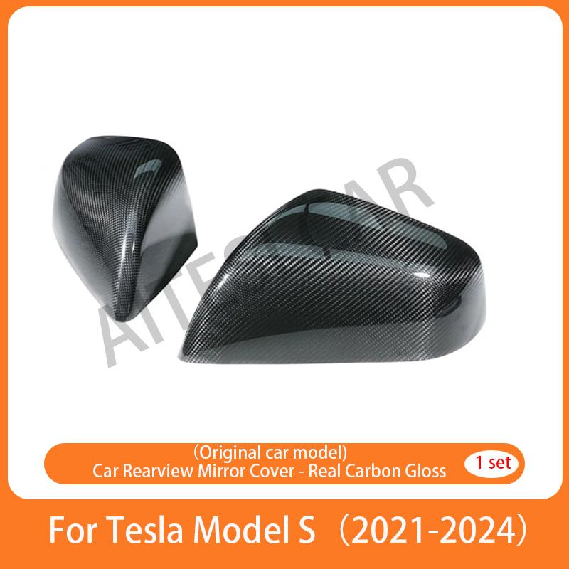 Накладка на боковое зеркало заднего вида из углеродного волокна для Tesla Model 3/Y/X/S, Автомобильные аксессуары для экстерьера, Накладка из углеродного волокна на боковое зеркало заднего вида