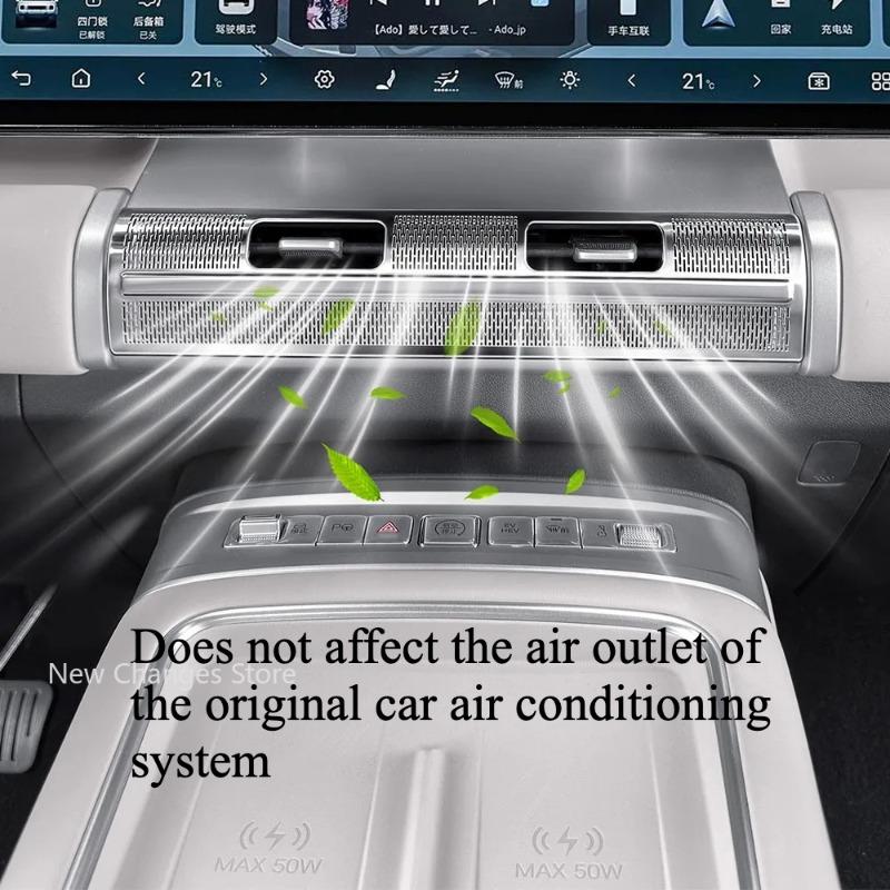 PO7 For BYD Ti 7 2025 2026 Central Control Air Outlet Protective Cover Interior Modification Upgrade Parts