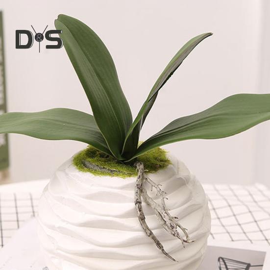 Искусственное растение, бабочка, лист орхидеи, сделай сам, домашний офис, настольный декор бонсай