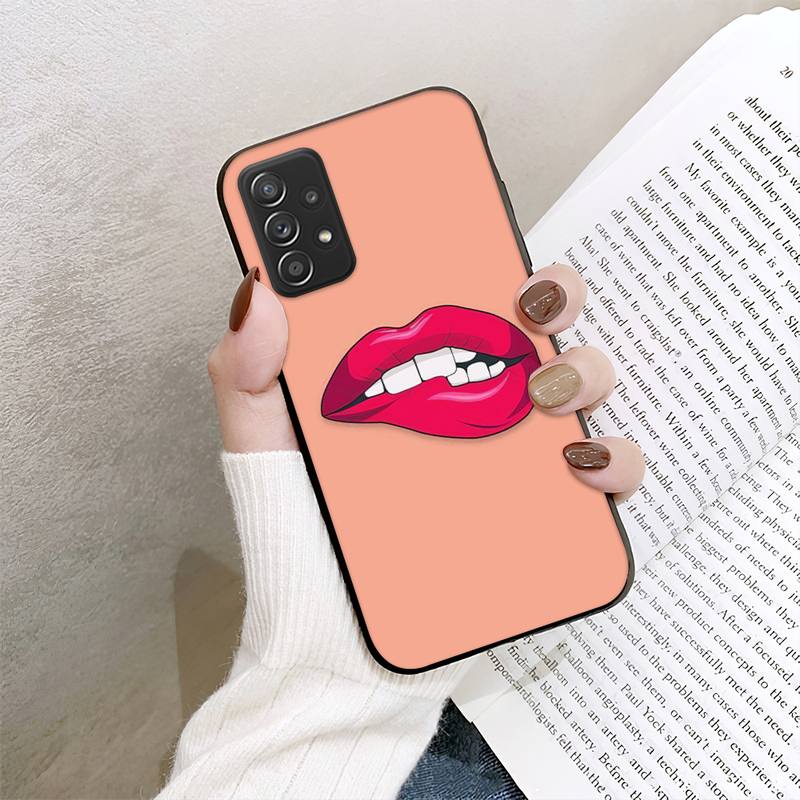 Чехол для телефона RUICHI с высунутым языком для Samsung Galaxy A02 A12 A21 A22 A32 A41 A42 A51 A71 A72 Shell