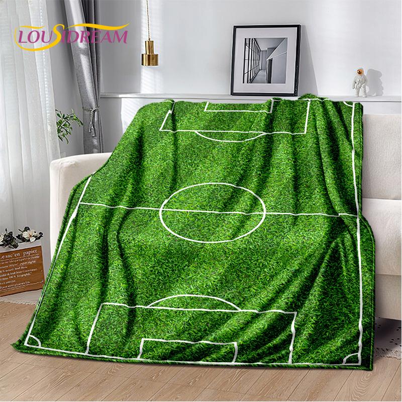 29 Стиль Футбольное поле Футбол Спорт Мультфильм Мягкое одеяло, Мягкий плед для дома Спальня Кровать Диван Дорожный чехол Детский подарок