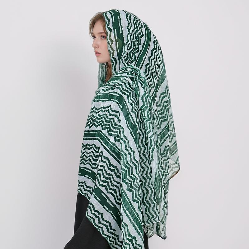 Print Design Middle East Summer New Hijab Beach Sun Protection Silk Scarves Women's Shawl Large Scarf Soft Bufanda Wrap Muslim