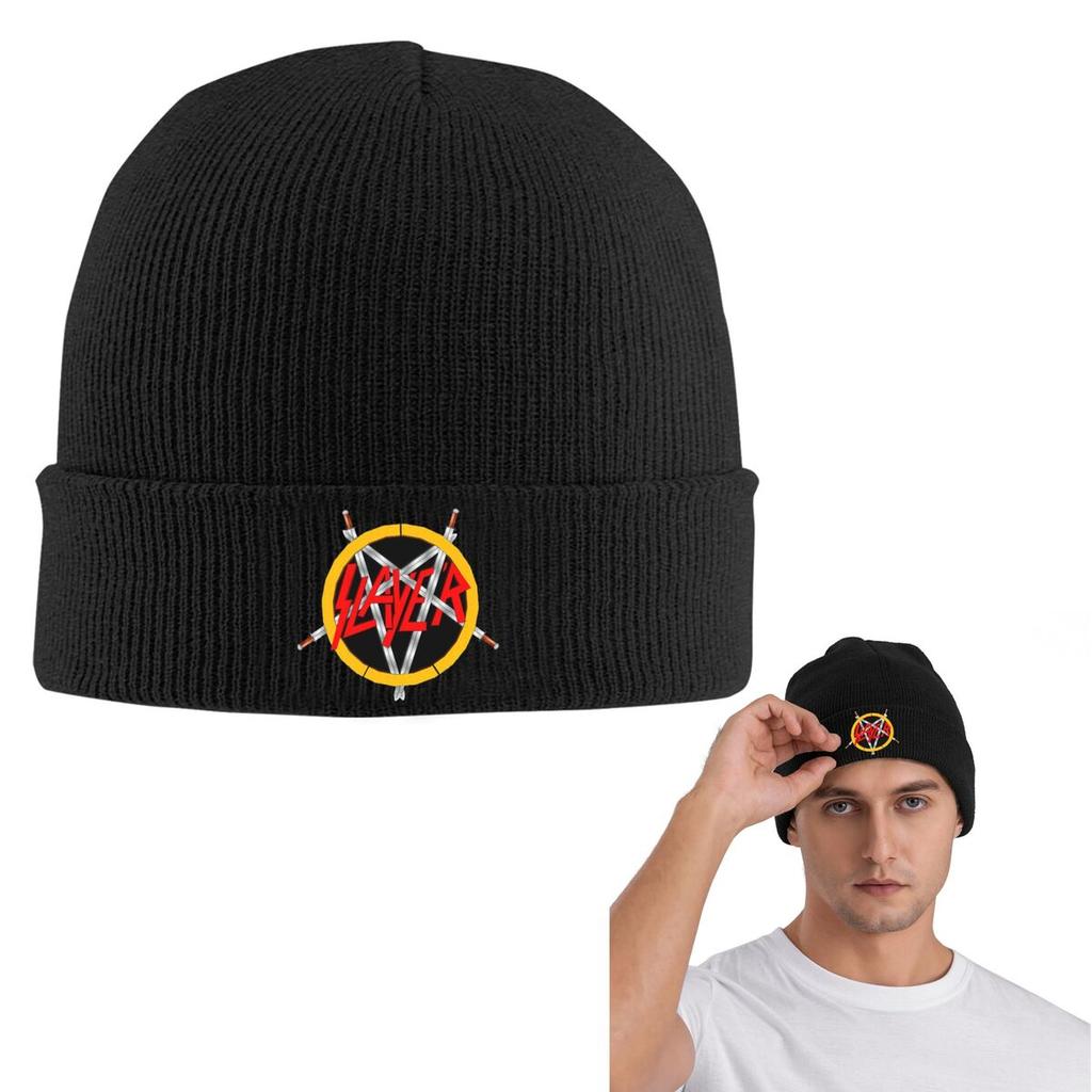 Slayers Logo Warm Knitted Cap Fashion Bonnet Hat Autumn Winter Outdoor Beanies Hats for Unisex Women Adult