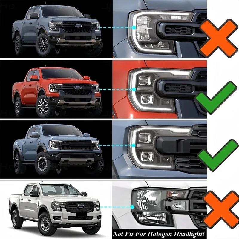 White light For Ford Ranger T9 Matrix 2023 2024 New Headlight Function Frame Module Daytime Running Lights Colour Changing Unit