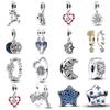 New 925 Silver Christmas Santa Elk Star Moon Sky Bead Charm DIY Women Bracelet Jewelry Gift