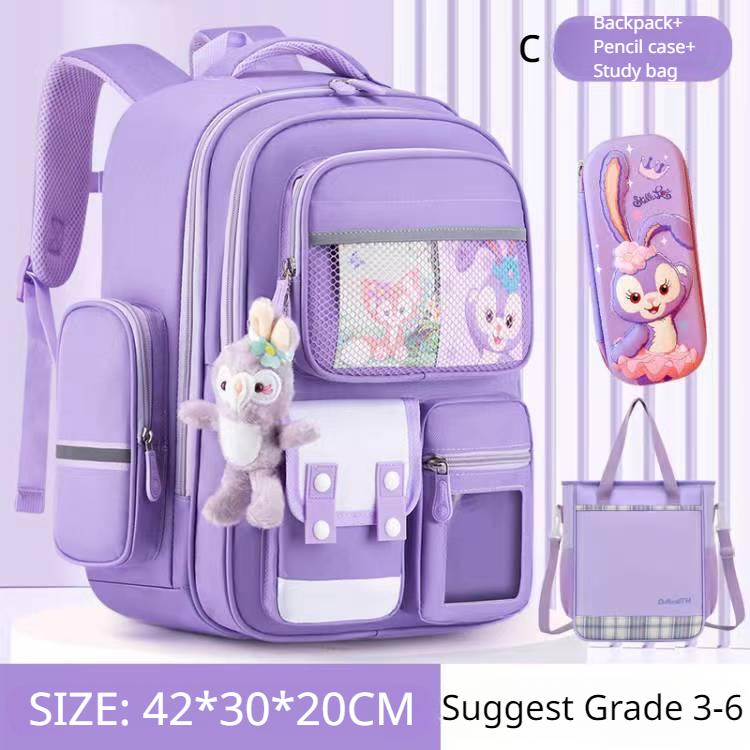 2025 Новый Ультралегкий Школьный Рюкзак для Ученика Студента Набор из 3 Предметов Детская Сумка для Книг 3-6 Класс Унисекс Оксфорд Водонепроницаемый Рюкзак Сумка для Учебы