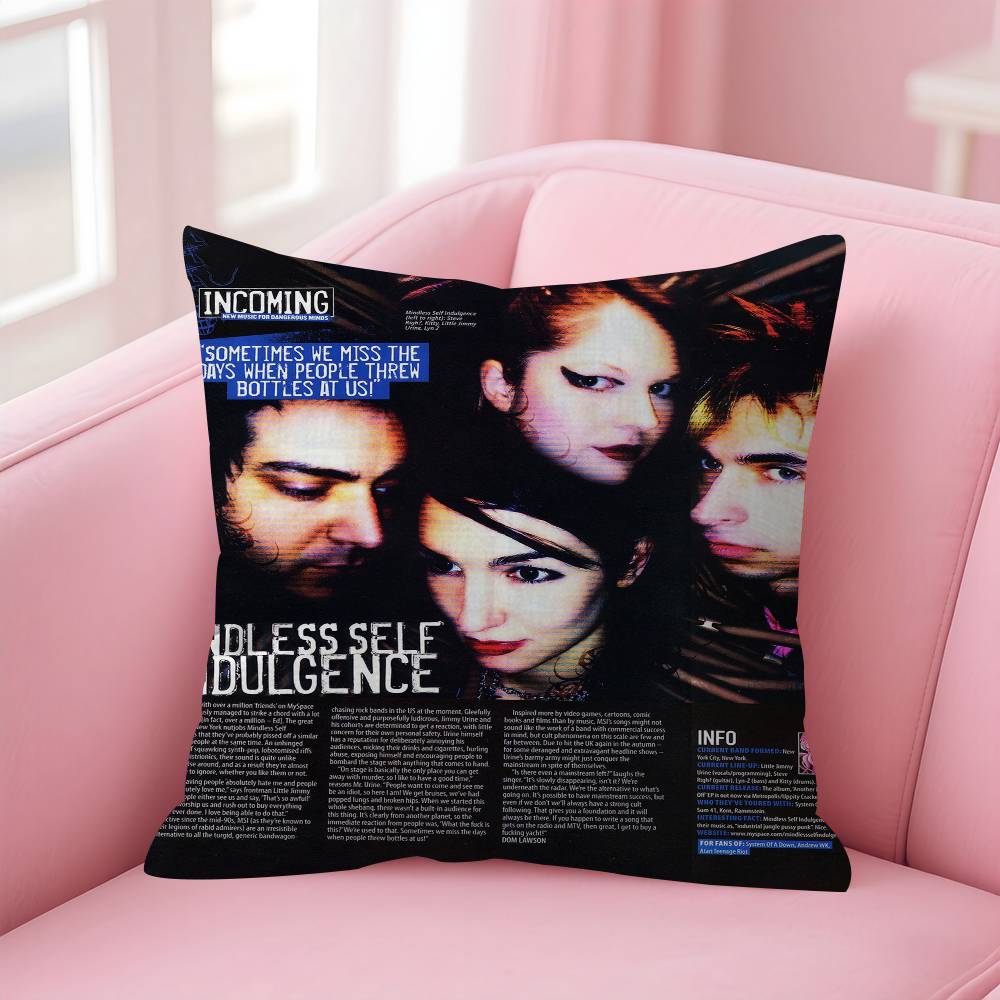 Известные Панк-Группы MMindless Self Indulgence Подушка Чехол для Подушки Наволочка Гостиная Диван Домашний Декор Индивидуальный