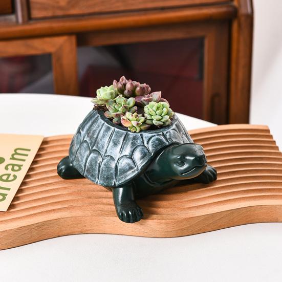 Turtle Succulents Planter Resin Animal Flower Pot Tabletop Decoration Turtle Statue Planter for Garden Home Indoor Outdoor Use