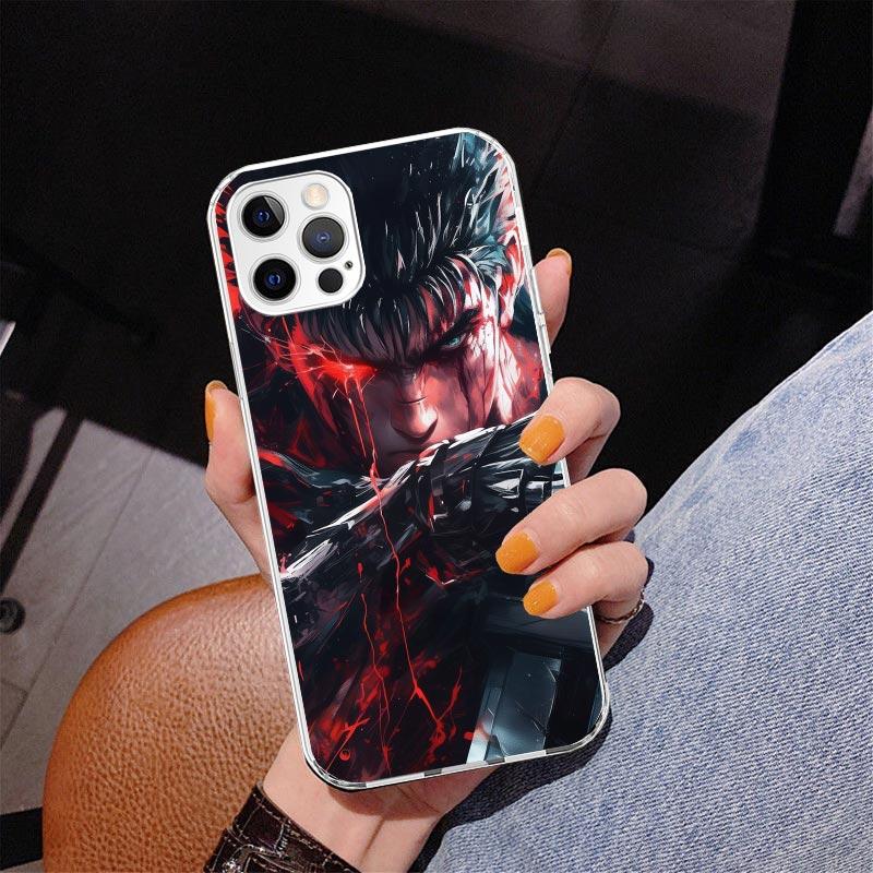 Чехол для телефона с принтом аниме G-Guts B-Berserks для iPhone 17 Air 16 Pro Max 16E 15 + 14 Plus 11 12 13 Mini 7 8 SE Подарок Чехол Fundas