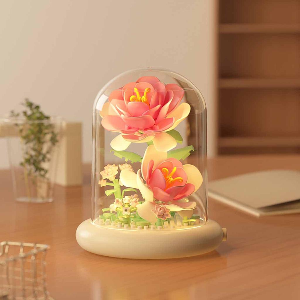 Flower Bouquet Building Blocks Plastic Plant Bonsai Desktop Ornaments Home Decoration