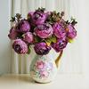 8Pcs Artificial Peony Realistic Easy To Use Vintage Artificial Peony Bouquet for Garden