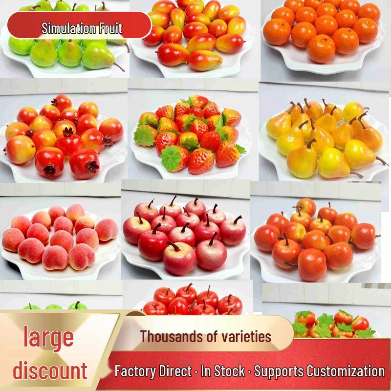 Simulation Foam Mini Fruits & Vegetables Set - 35 pcs for Window Decoration