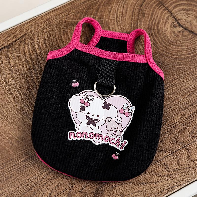 Сладкий и прохладный весенне-летний дышащий и прохладный комбинезон на лямках, двухногая жилетка, кошка-мишка, маленькая собака, собака, одежда для питомцев