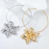 Exaggerated Flower Alloy Necklace - Trendy European/American Hip-Hop Style