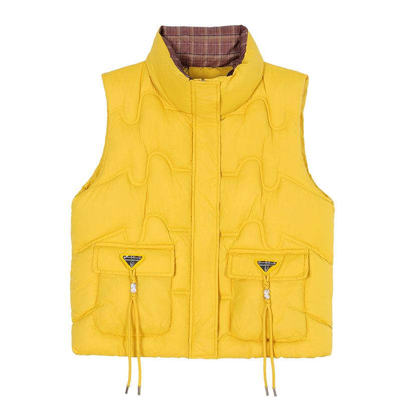 Fashion Casual Versatile Short Small Down Cotton Vest Women's New Jacket Thickened Cotton Vest