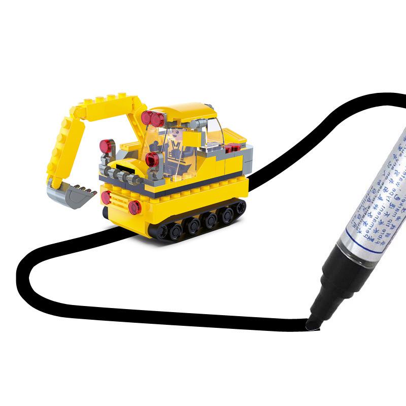 Line-Following Induction Car: Automatic Road Recognition & Marking Pen Toy for Kids
