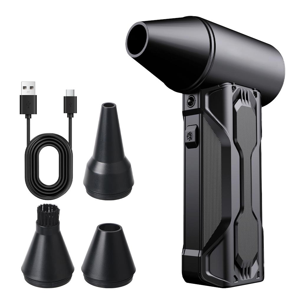 Household Air Cleaner Turbo Jet Fan 130000RPM Strong Blowing BBQ Air Blower With Brush Nozzles Car Fan Air Duster Portable Pump