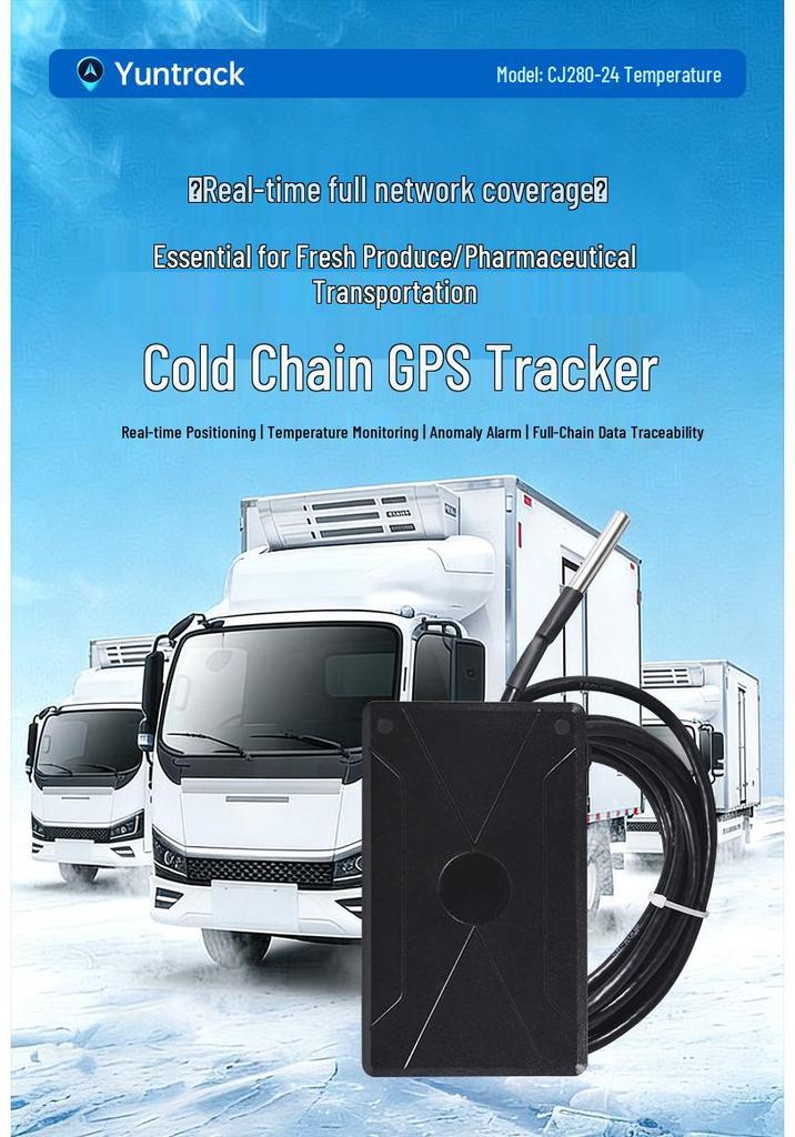 4G GPS-трекер для рефрижератора с датчиками температуры и влажности, сильный магнит, не требует установки, длительное время работы от батареи.