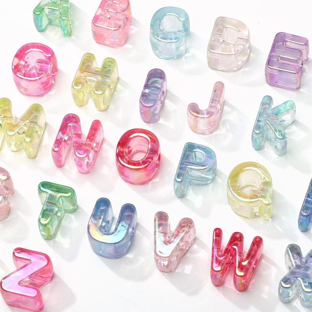 5 шт. Акриловые бусины Радуга Солнечный свет Бусина с буквой Для DIY Ожерелья Браслета Серег Изготовления Ювелирных Изделий Аксессуары для Рукоделия