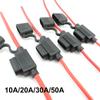 Waterproof Mini Small Medium Auto Fuse Holder Power Socket 16/14/12/10Awg Car Blade Fuse Wire Cable