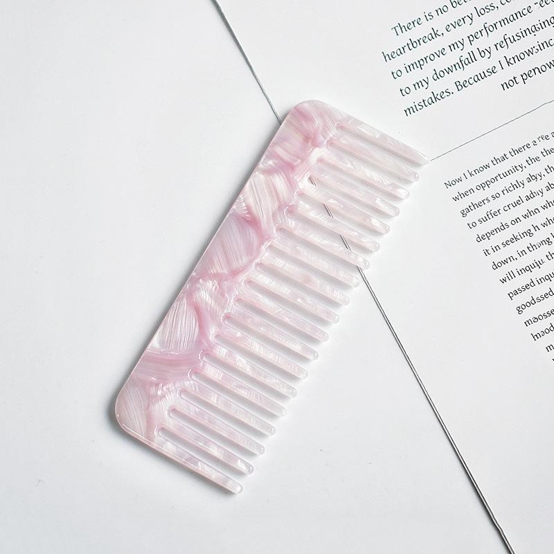 Popular Hair Combs In Europe and America, Hot-selling Acetic Acid Board Comb Anti-static Marble Pattern Hair Comb