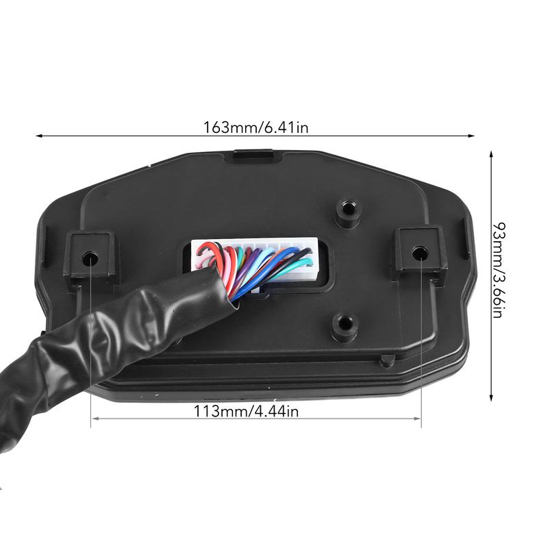 Motorcycle Instrument Cluster Speedometer Tachometer LCD Digital Display Water Temperature Oil Level Meter