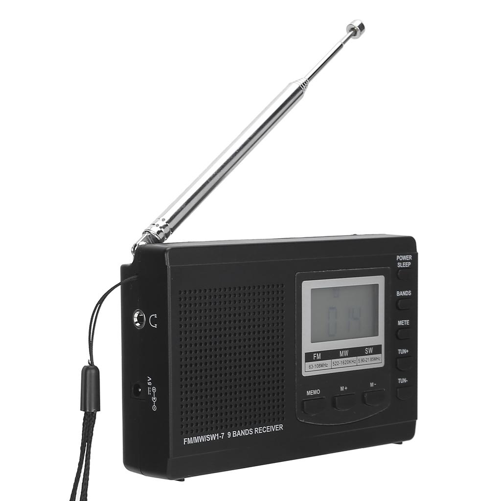 HRD‑310 Портативный радиоприемник Мини стерео FM MW SW приемник с цифровыми часами 3,5 мм наушники