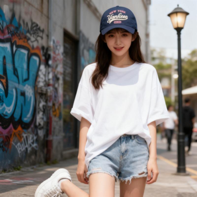 Регулируемая бейсболка в стиле колледжа Нью-Йорка для взрослых - Унисекс, Простая, Универсальная, Дизайн "утиный клюв"