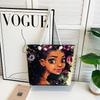 Canvas Tote Bag For Women With Creative Print And Spliced Design For Casual Travel