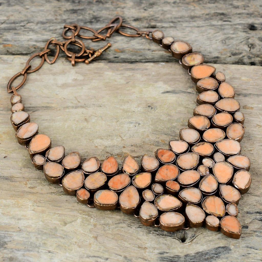 Колючая устрица, бирюзовый лось, грубое ожерелье, медное ожерелье, полученное электроформованием, регулируемое ожерелье-цепочка, ожерелье ручной работы с драгоценными камнями, подарки для мамы