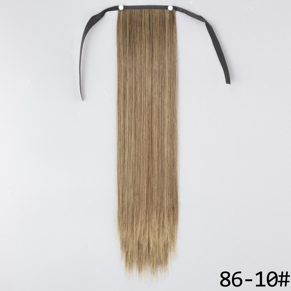 MERISIHAIR Women Long Straight Wrap Around Ponytail Synthetic Fiber Long Straight Wavy Hair Extensions Daily Wear