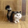 Cute Simulation Cat Plush Toys Soft Stuffed Kitten Model Fake Cat Realist Animals for Kids Girls Birthday Valentine's Day Gift