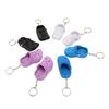 8Pcs Slipper Keychain Assorted Colors Soft Silicone Simple Stylish Hole Shoes Keychain for Backpack Clothes Decoration